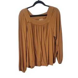Universal Thread  Size Large Women's Cooper Colored Pheasant Styke Blouse